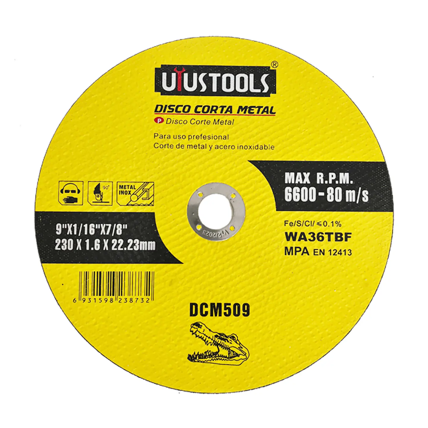 DISCO CORTE METAL 9″ x 1.6 x 22.2 UYUSTOOLS 1