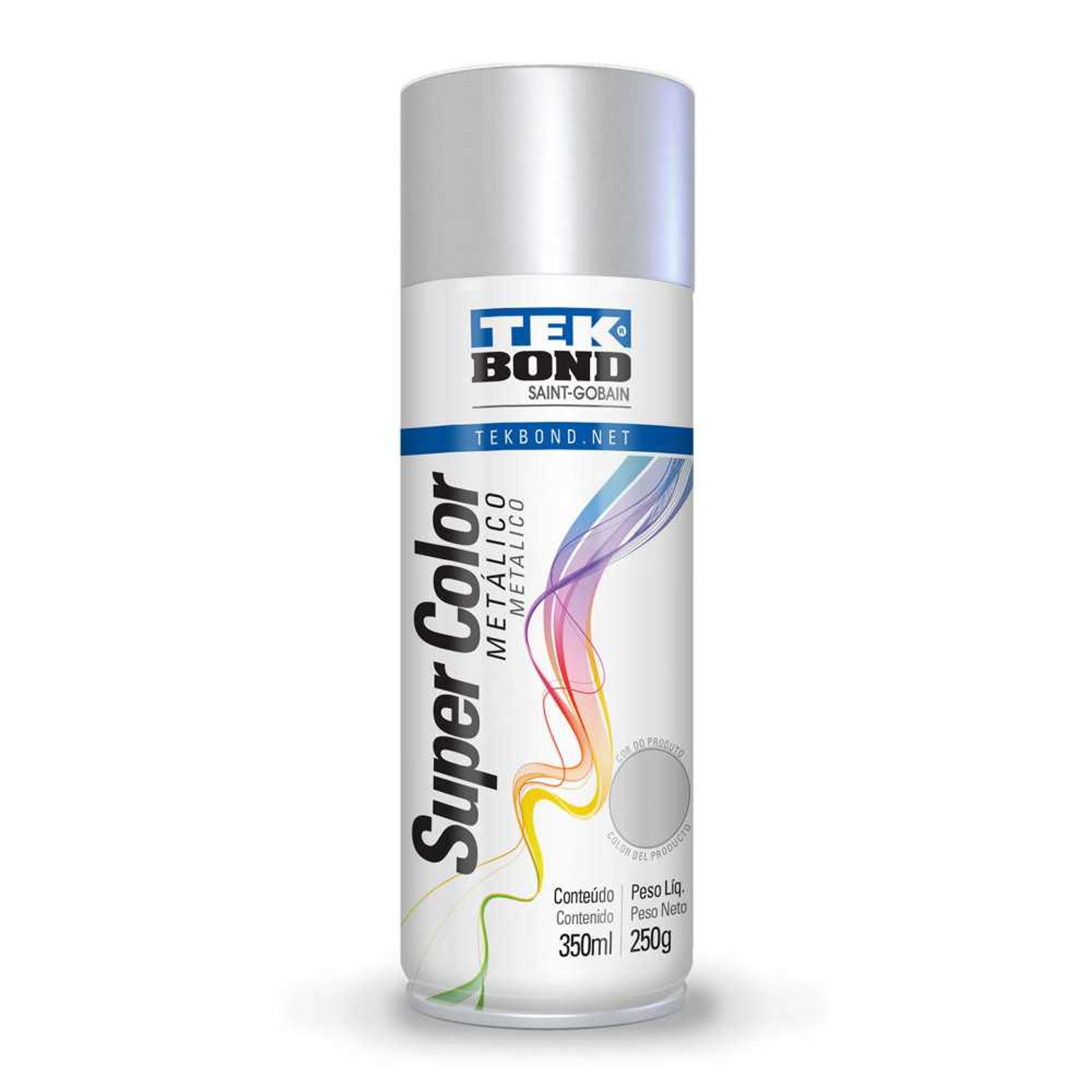 PINTURA SPRAY ACRILICA PLATA METÁLICO 350ML USO GENERAL 1