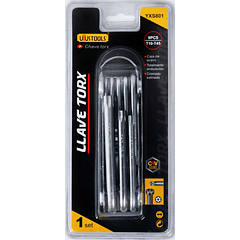 JUEGO 8 PCS LLAVE TORX T10-T45