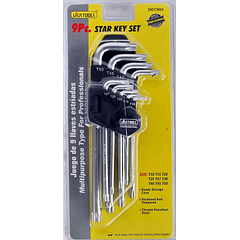 JUEGO LLAVE TORX 9 PCS MEDIANO T10 -T50