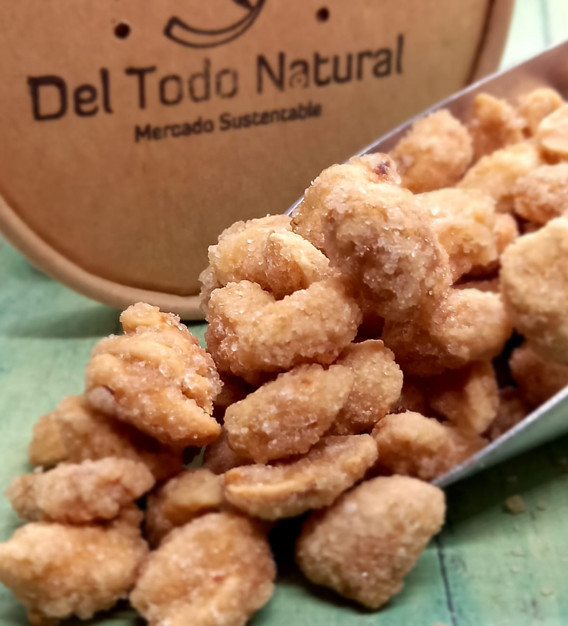 Maní confitado con Miel