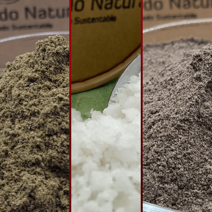 Combo Maestro Cocinero (Sal de Mar Gruesa, Aliño Completo, Pimienta Negra Polvo) 1