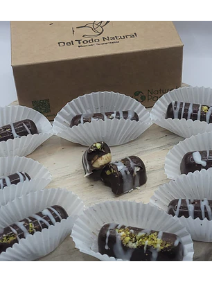 Bombón de Cajú y Pistacho Chocolate Semi Amargo 12 unidades