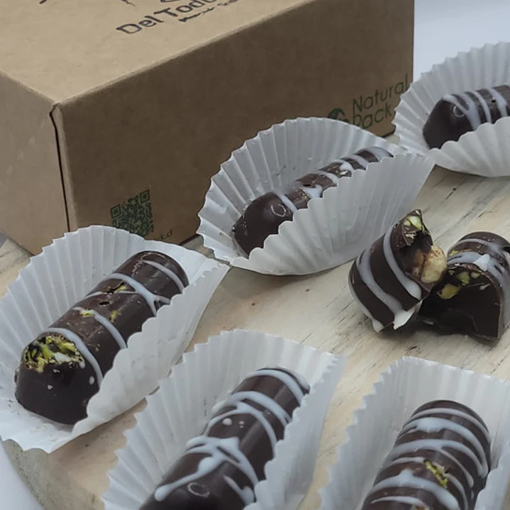 Bombón de Cajú y Pistacho Chocolate Semi Amargo 12 unidades 2