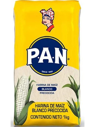 Harina de Maíz Blanco Precocida 1 kl Marca PAN