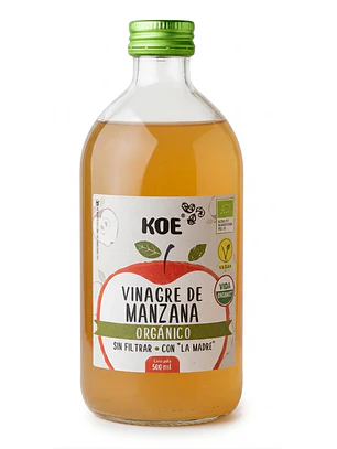 Vinagre de Manzana Orgánico 500 ml. Marca KOE