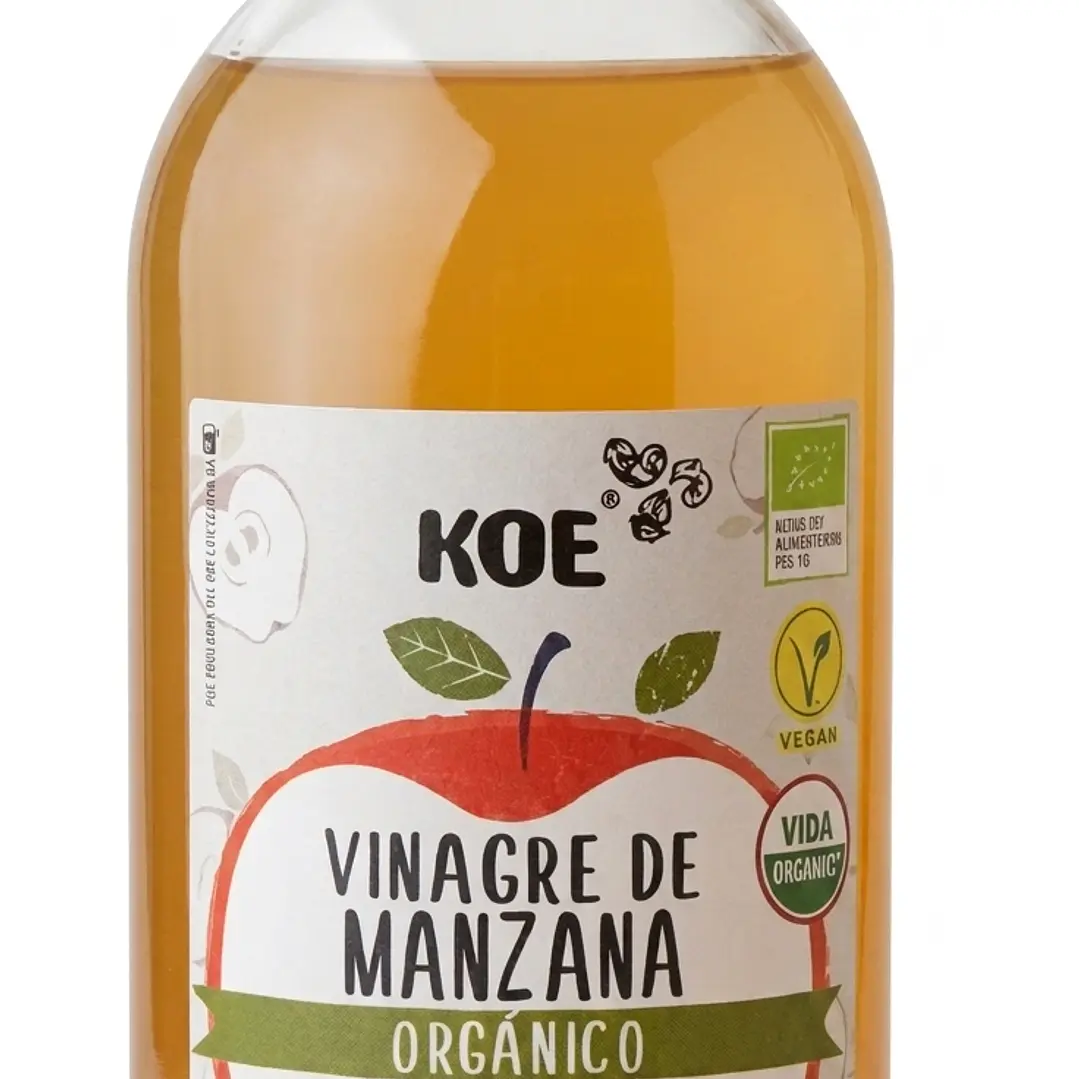 Vinagre de Manzana Orgánico 500 ml. Marca KOE 1