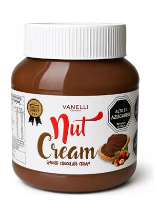 Crema de Avellanas con Cacao Nut Cream 350 gr Marca Vanelli