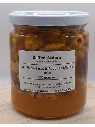 Mix Frutos Secos bañados en Miel de Ulmo 500 gr
