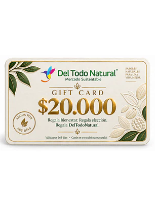 Gift Card DelTodoNatural $20.000