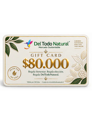 Gift Card DelTodoNatural $80.000