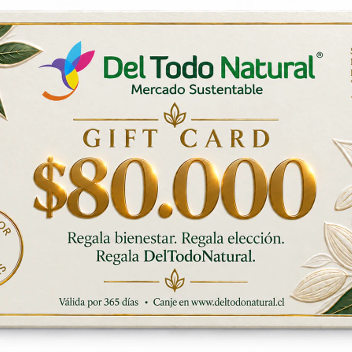 Gift Card DelTodoNatural $80.000 1