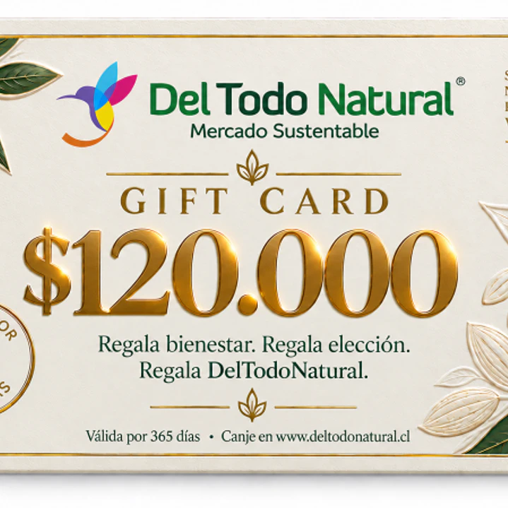 Gift Card DelTodoNatural $120.000 1