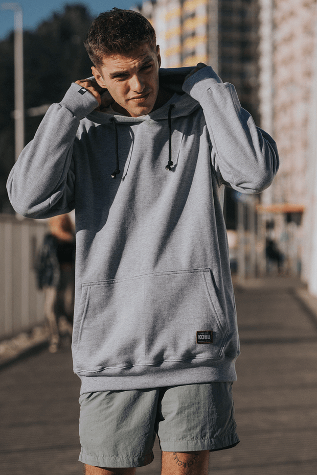 Polerón Hoodie Kobu Gris Melange