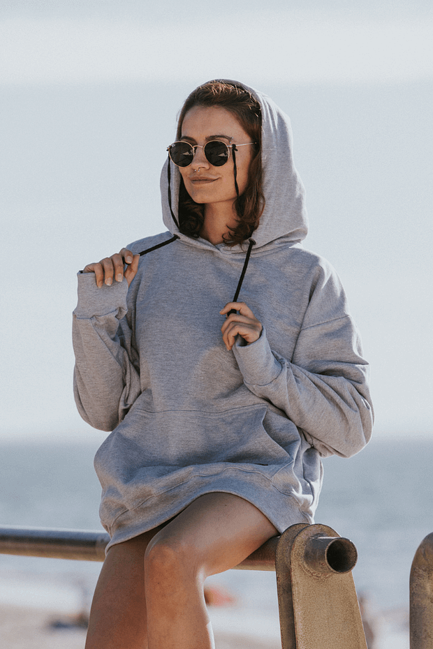 Polerón Hoodie Kobu Gris Melange