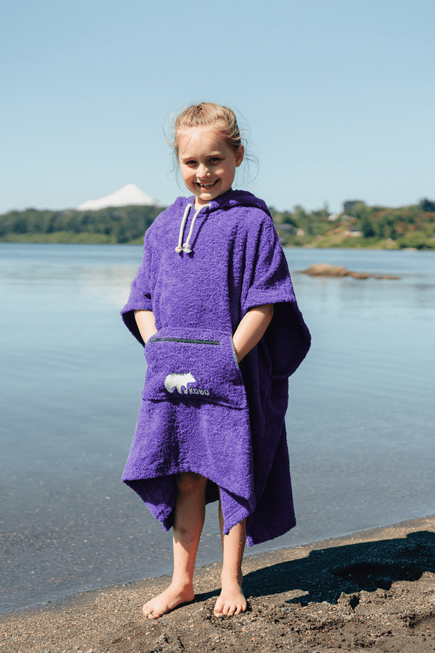 Poncho Toalla Kobu Kids Morado