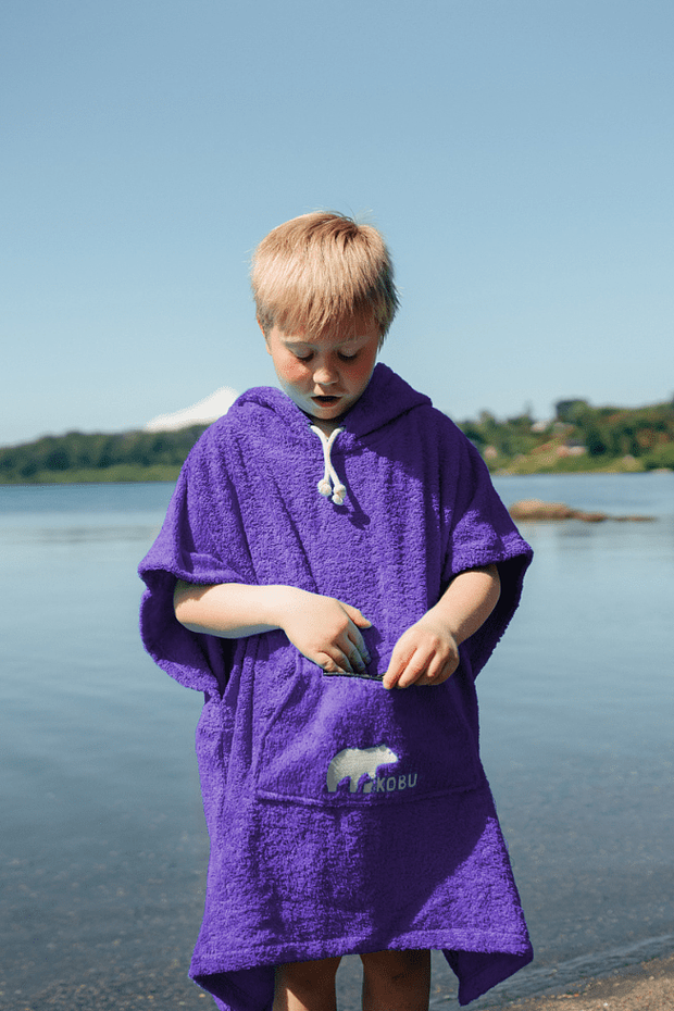 Poncho Toalla Kobu Kids Morado