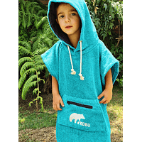 Poncho Toalla Kobu Baby Turquesa 1