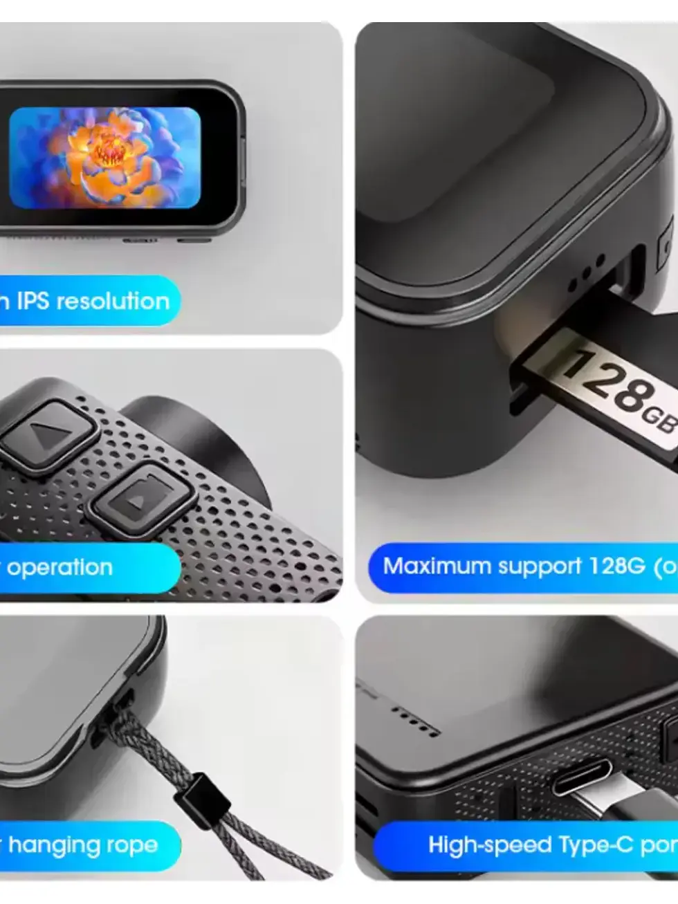 CAMARA DEPORTIVA CON COLLAR MAGNETICO 4K 4