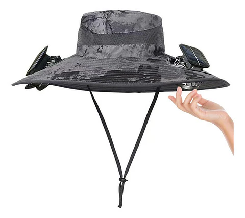 SOMBRERO CON VENTILADOR (CON PANEL SOLAR)