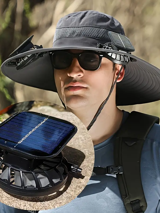 SOMBRERO CON VENTILADOR (CON PANEL SOLAR) 2