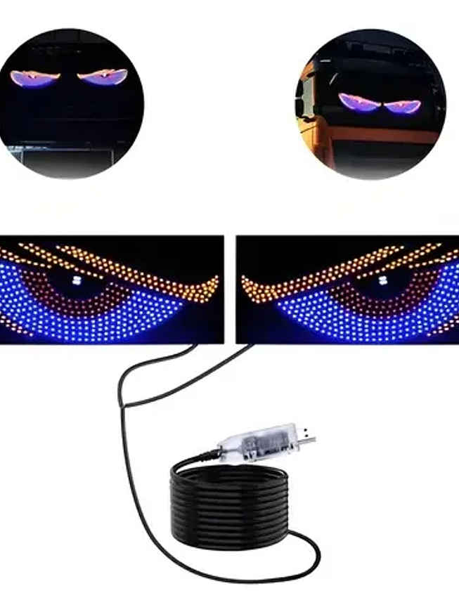 OJOS LED PARA AUTO PANEL CON ENTRADA USB  3