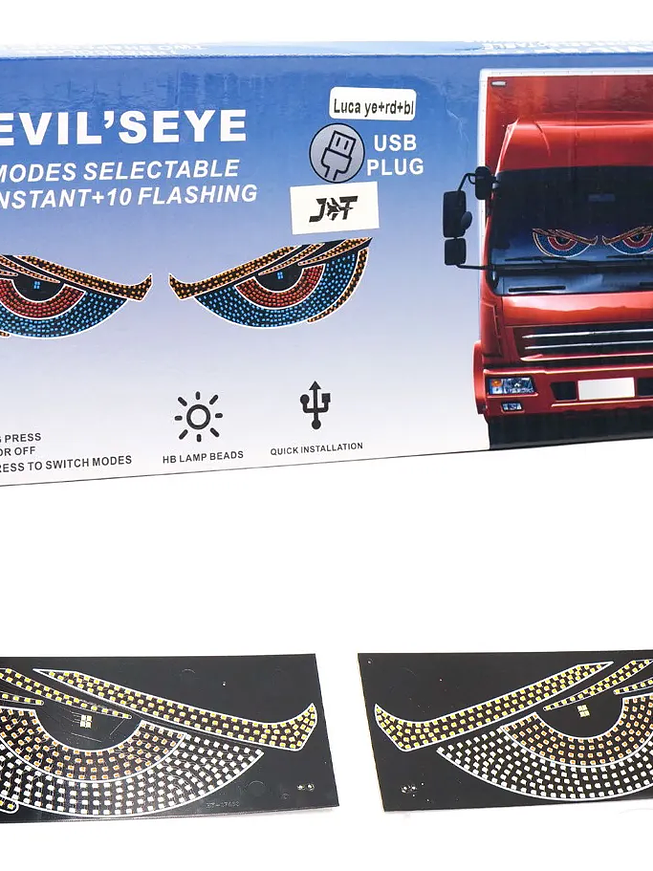 OJOS LED PARA AUTO PANEL CON ENTRADA USB  1