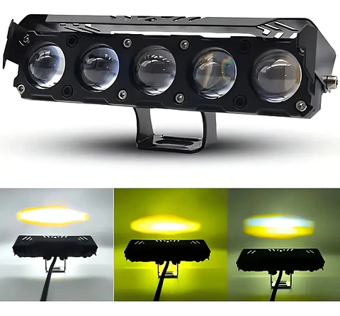 Faro Led 5 Lupas Luz Blanca/ambar  12/24v (2 piezas)
