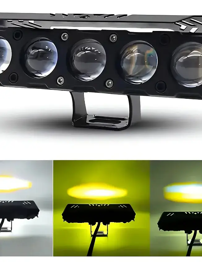 Faro Led 5 Lupas Luz Blanca/ambar  12/24v (2 piezas) 1