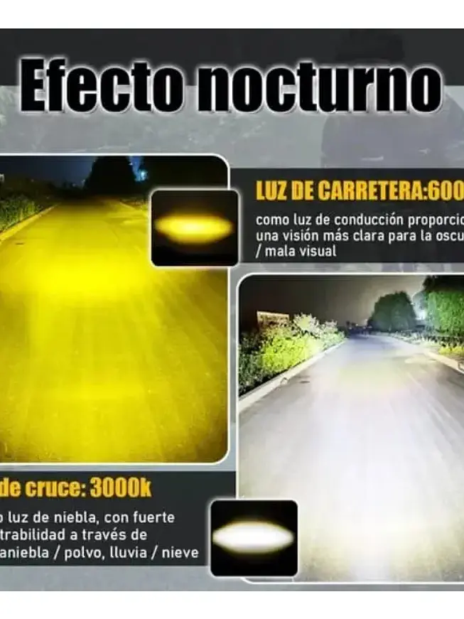 Par Faros Auxiliares Lupa Dual Amarillo Y Blanco 12 / 24v ( 2 piezas) 2