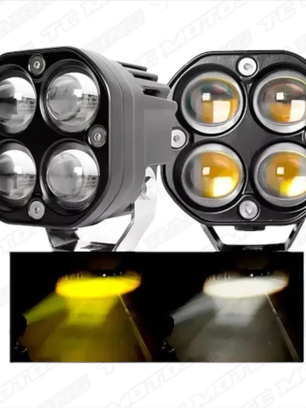 Neblinero Exploradoras Led Bicolor 4 Lupas Cuadrado 4