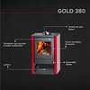 Estufa a leña Gold 380 Burdeo