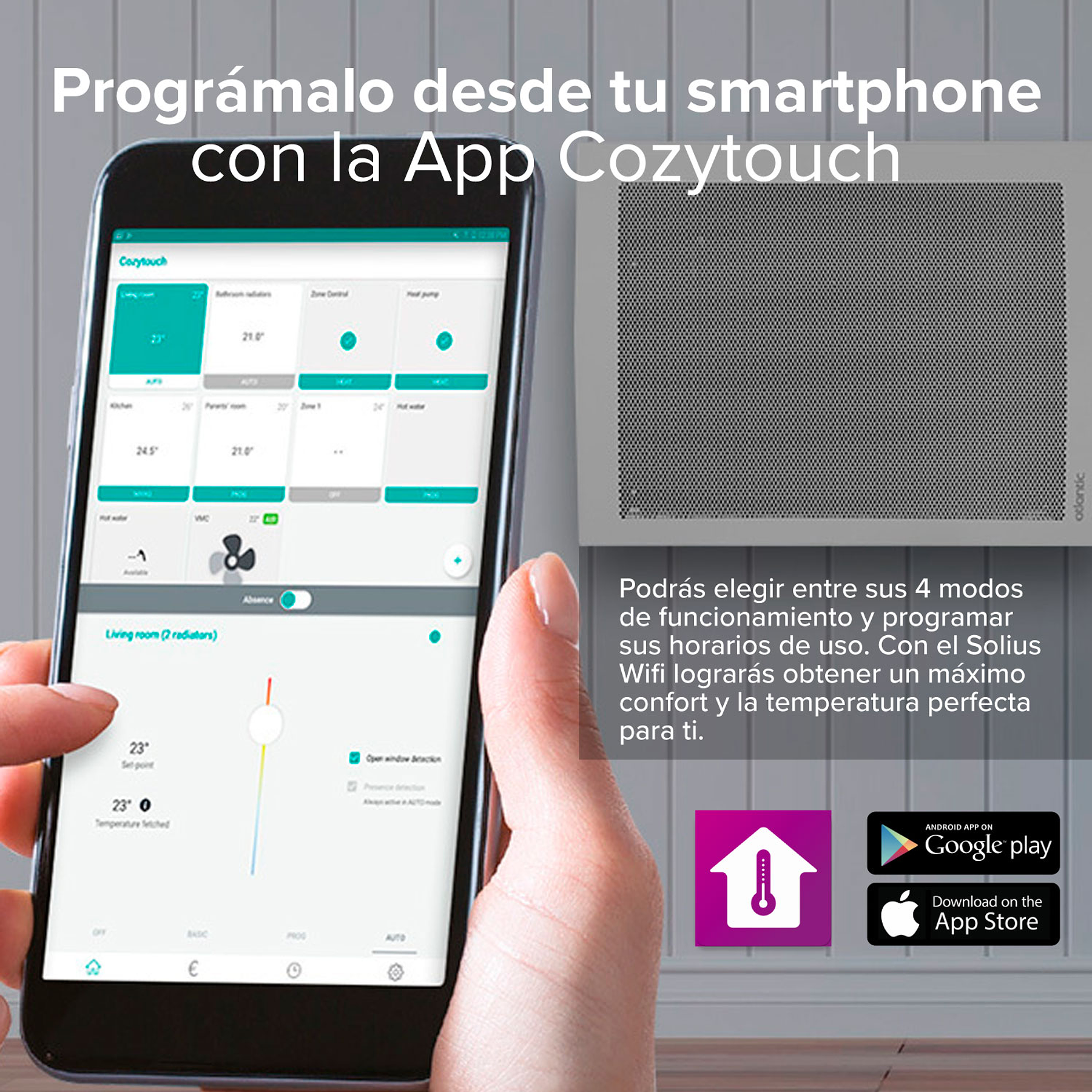 Calefactor Solius WiFi 1500 W