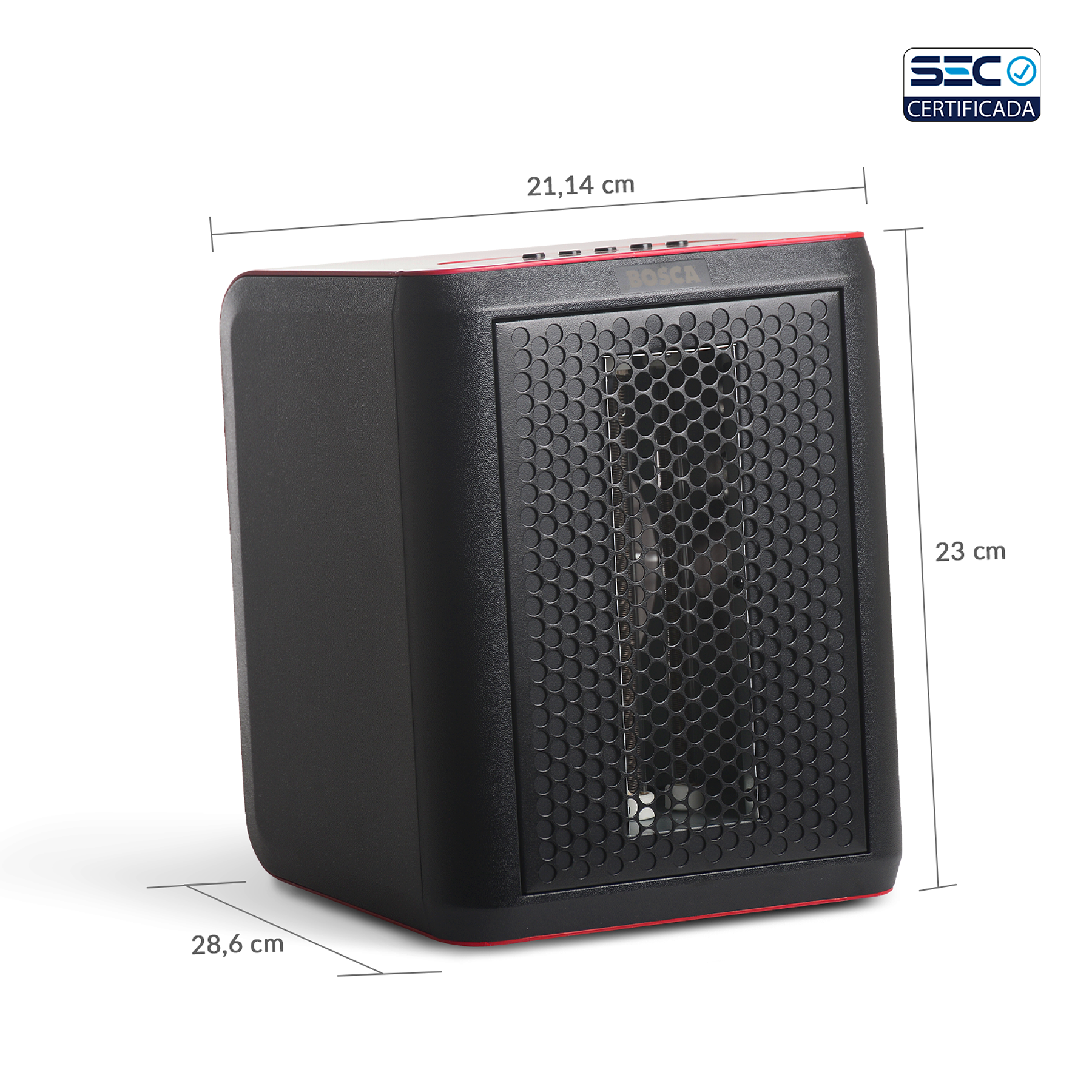 Calefactor Infrarrojo Compact 1500 Rojo		 		