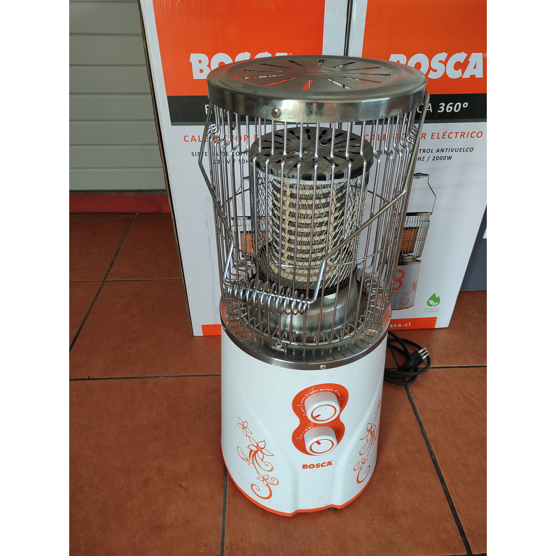 Calefactor eléctrico 360° Blanco outlet