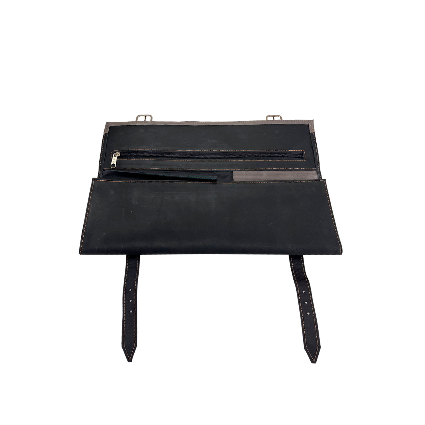 Porta Cuchillos de Cuero Negro