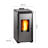 Estufa a pellet Hera + Charcoal  + Calefactor Atlantic F120 1000W de regalo