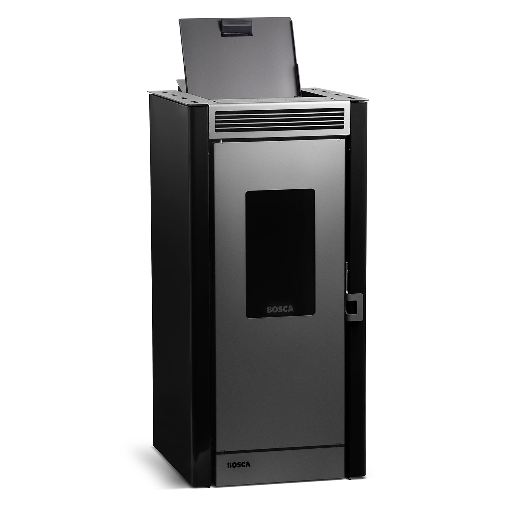 Pack estufa a pellet Black Vision  Negro + kit de Instalación interior de regalo