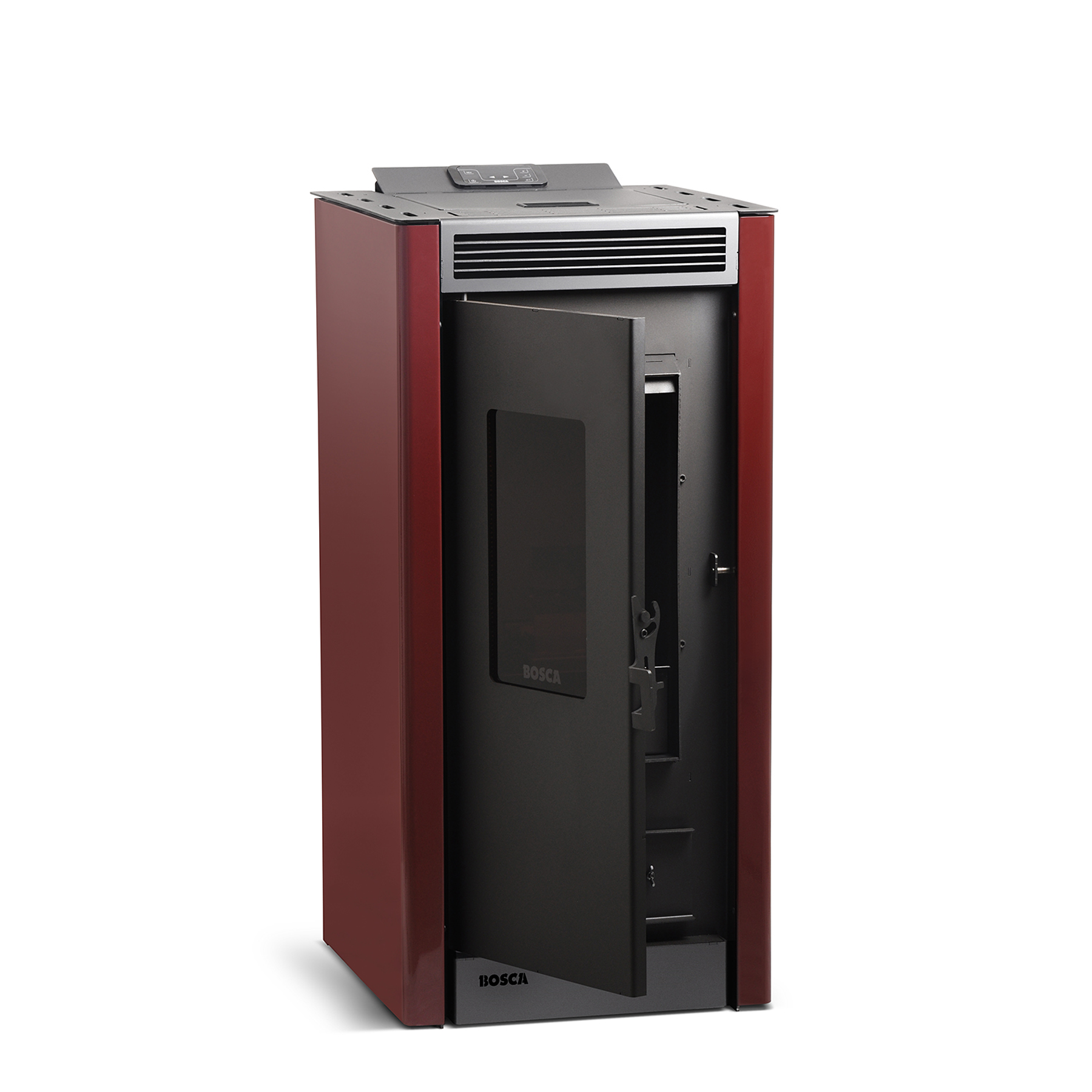 Pack estufa a pellet Black Vision  Burdeo + + kit de Instalación interior de regalo