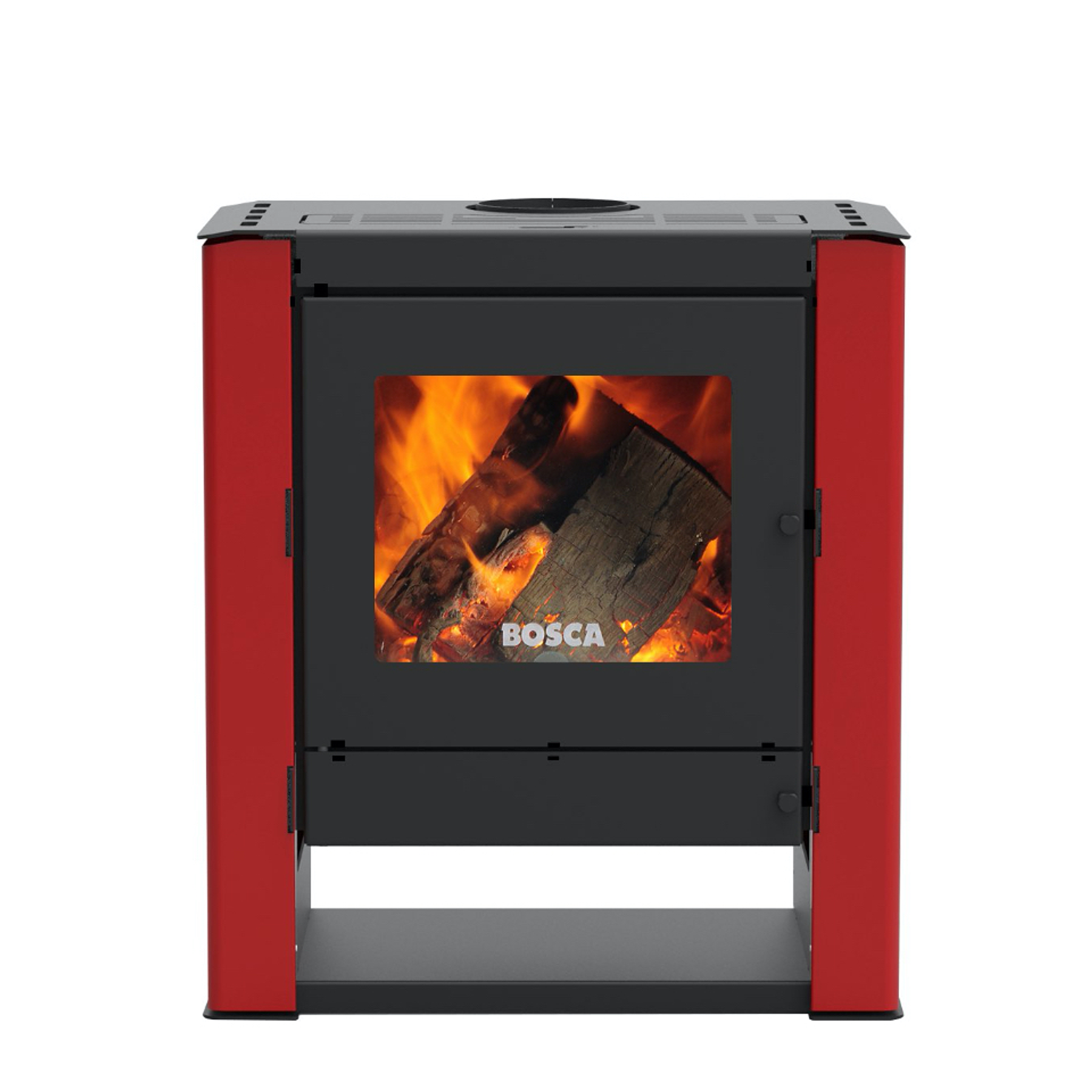 Pack Estufa a Leña Gold 500 Burdeo + kit de Instalación de regalo