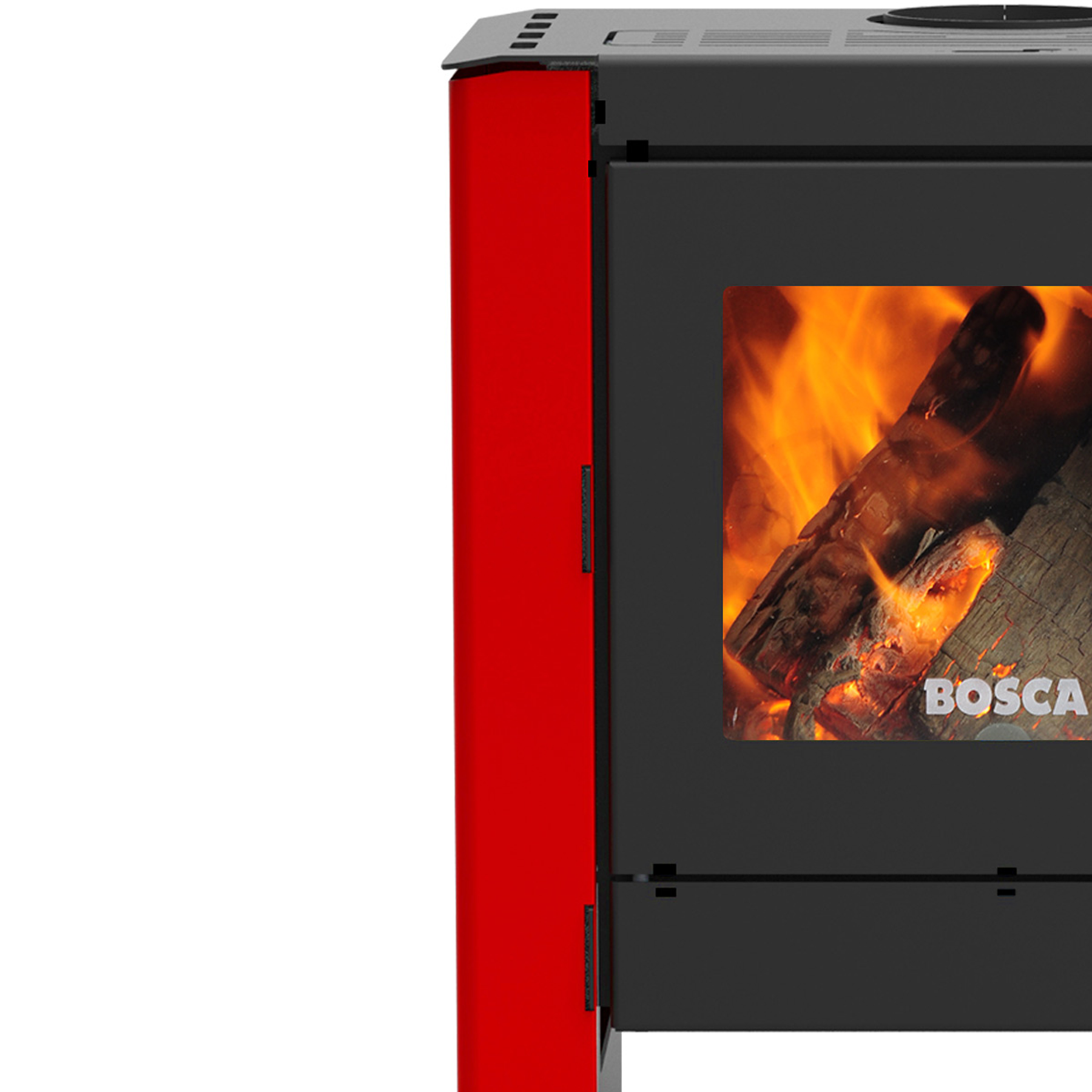 Pack Estufa a Leña Gold 500 Rojo + kit de Instalación de regalo