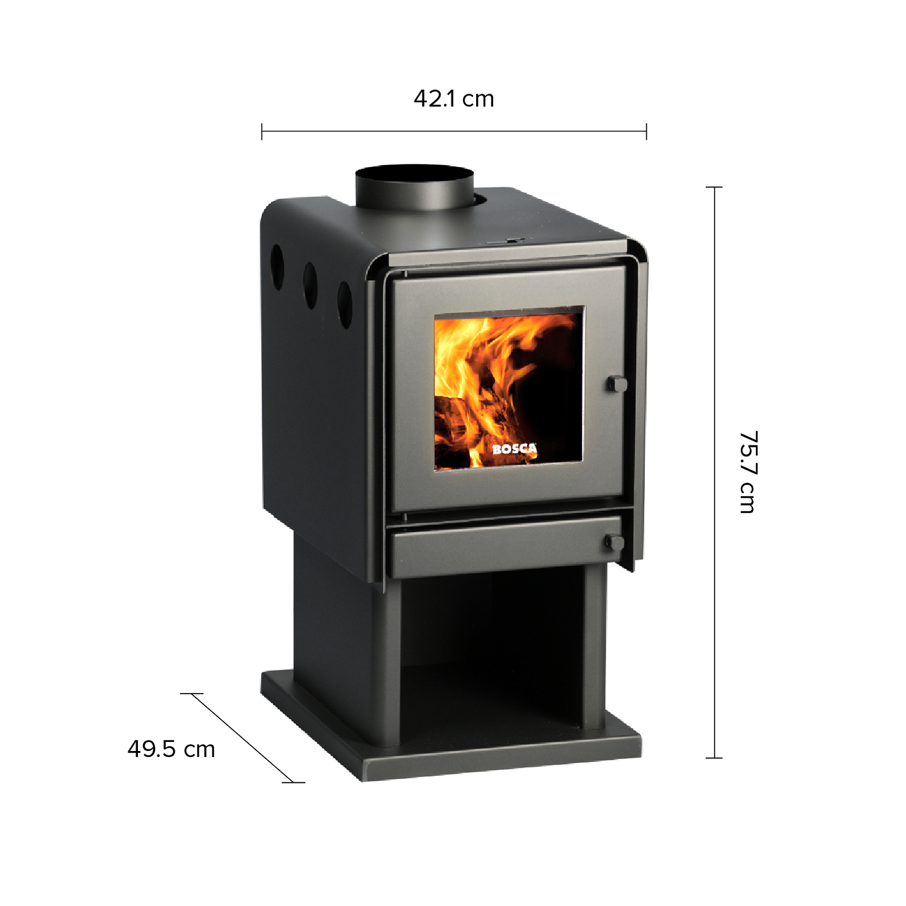 Pack Estufa a Leña Limit 360 + kit de instalación