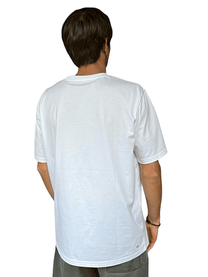 POLERA MANGA CORTA HOMBRE BLANCA PLAIN POCKET