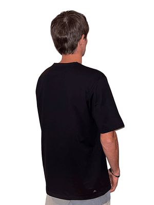 POLERA MANGA CORTA HOMBRE NEGRO PALM BEACH