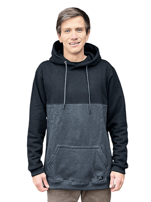 POLERÓN HOODIE HOMBRE BLACK&GREY