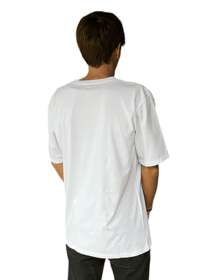 POLERA MANGA CORTA HOMBRE BLANCA WAVES PLAIN POCKET
