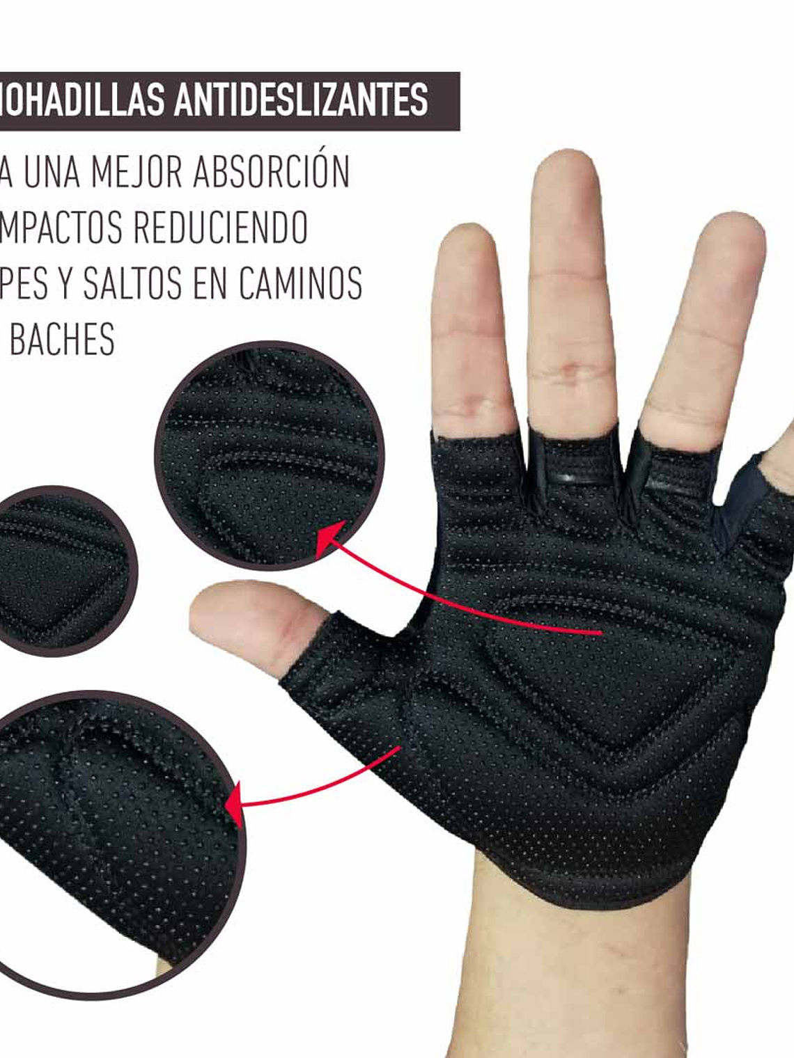 Guante Corto OnWheels! Negro 2