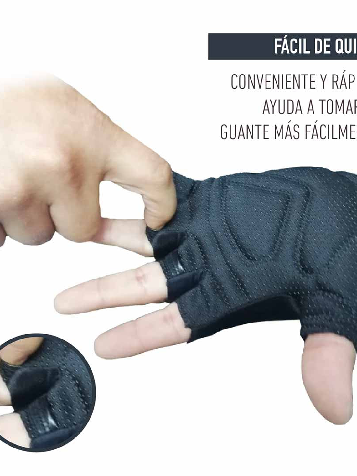 Guante Corto OnWheels! Negro 4