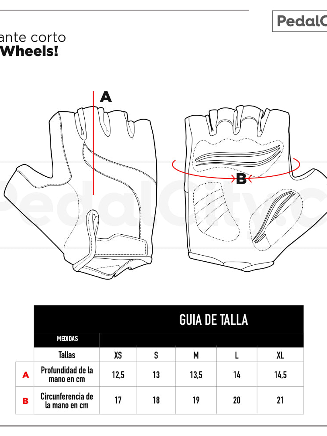 Guante Corto OnWheels! Negro 5