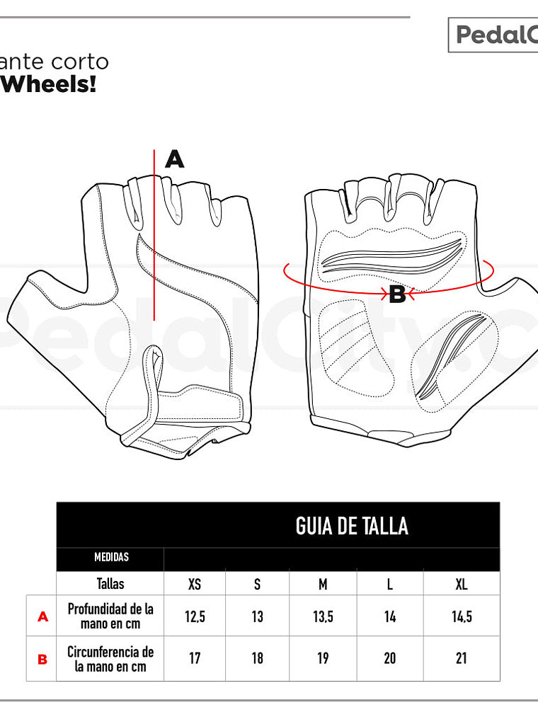 Guante Corto OnWheels! Negro 5